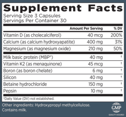 Biocal Bone Support Supplement Facts