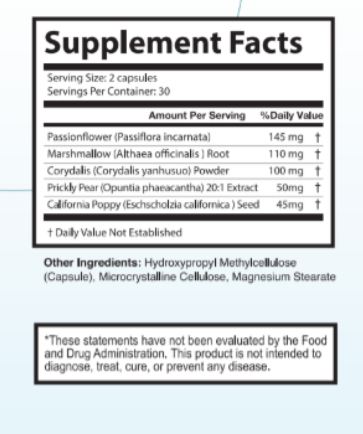 Nervion Supplement Facts