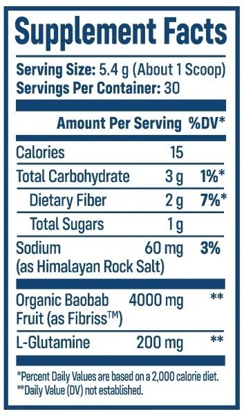 NativePath Native Fiber supplement fact