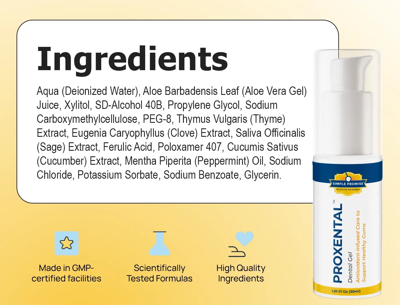 ProXental Ingredients