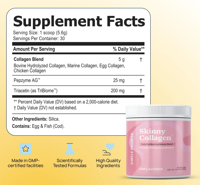 Skinny Collagen Supplement Facts
